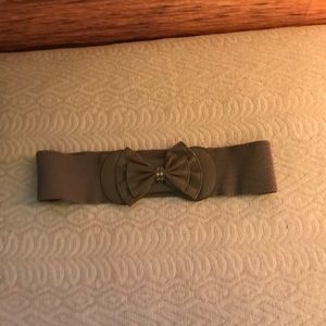 Gray Bowtie Waist Belt